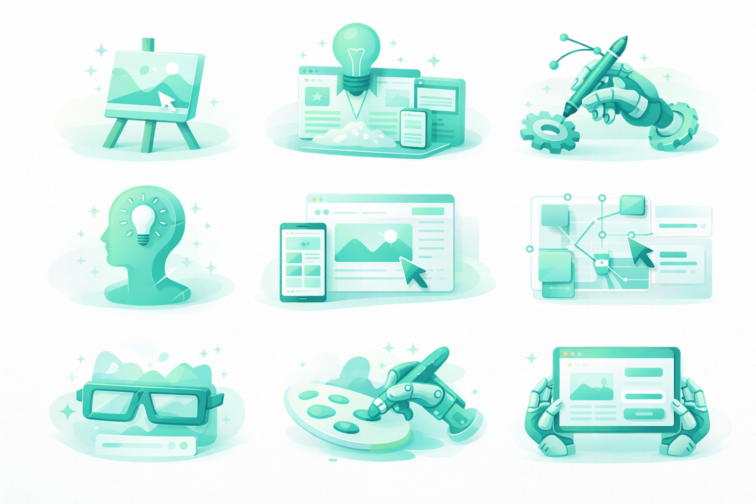 Illustration d’un travail UI/UX sur maquettes